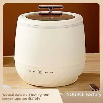 Компактная многофункциональная интеллектуальная рисоварка на двоих с функцией приготовления на пару black liner, Upgraded белый