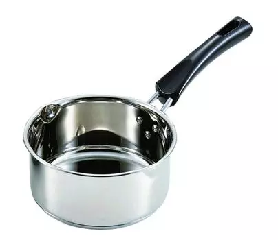 Компактная молочная кастрюля Pearl Metal с 3-слойным дном 14 см HB-2199 серебряный