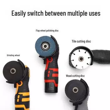 Компактная мощная угловая шлифовальная машина для точной шлифовки и резки 1 battery 1 charger красный/чёрный