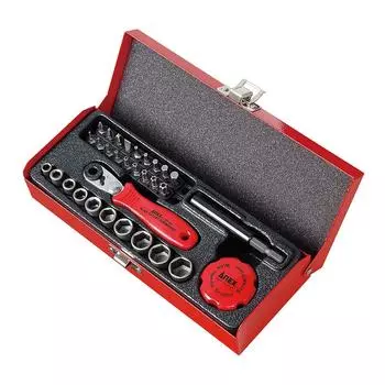 Компактная отвертка с трещоткой ANEX 52 с футляром Multi Set No.525-28B