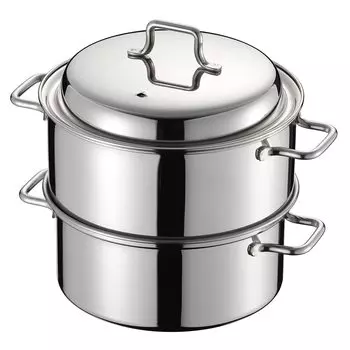 Компактная пароварка Oaks Made in Japan из нержавеющей стали 17 см