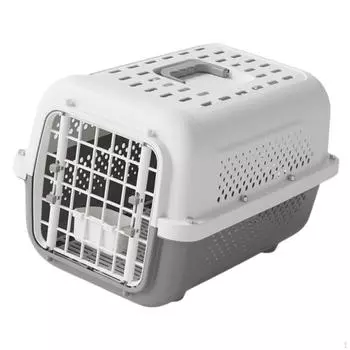 Компактная переноска для кошек и собак 19x12,6x13,8 дюймов с ручкой Grey