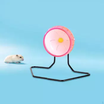 Компактная подставка на колесах для упражнений с домашними животными для грызунов — подходит для хомяков и песчанок чёрный