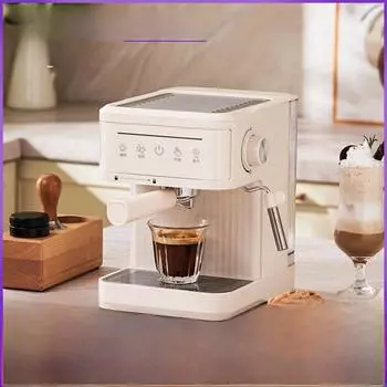 Компактная полуавтоматическая итальянская эспрессо-машина для дома или небольшого офиса с функцией экстракции под высоким давлением и вспенивателем молока EU Plug 220V