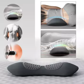 Компактная поясничная подушка для ухода за талией дома и в офисе No Heated