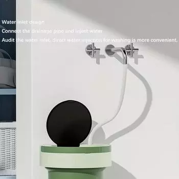 Компактная портативная стиральная машина 1шт - эффективная складная стиральная машина для экономии места в прачечной фиолетовый