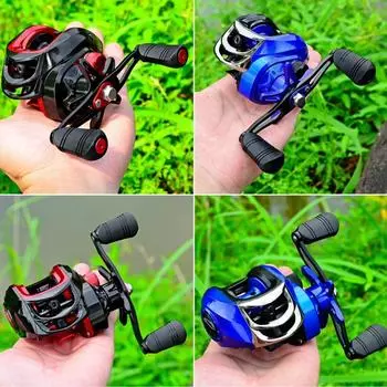 Компактная рыболовная катушка Cross-Border из черного металла, взрывозащищенная, с конструкцией, исключающей люфт, и глубокой чашкой для лески Left Hand фиолетовый