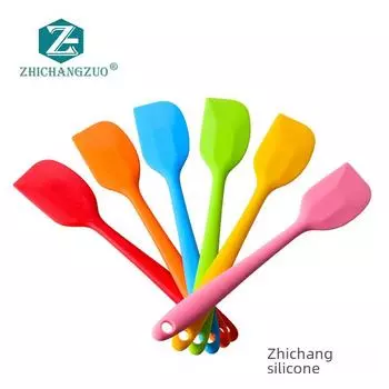 Компактная силиконовая лопатка для соскребания масла, теста и муки синий