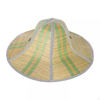 Компактная соломенная шляпа для защиты от солнца с регулируемым ремешком для подбородка. Активный отдых на природе. Black White