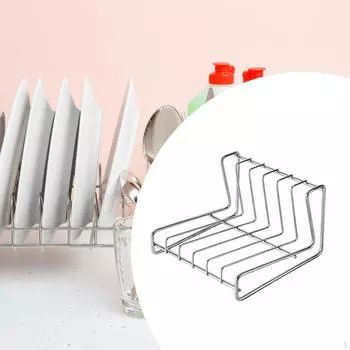 Компактная сушилка для посуды из нержавеющей стали, органайзер для кухни и столовой 6 grid