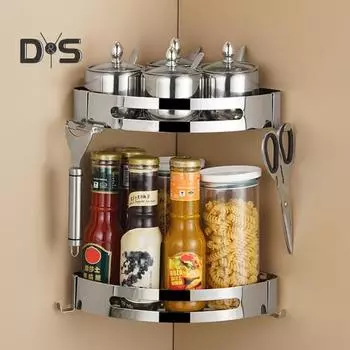 Компактная угловая полка для душа, полка для ванной комнаты, простая установка, 2 крючка, угловая полка для ванной комнаты 20cm серебряный