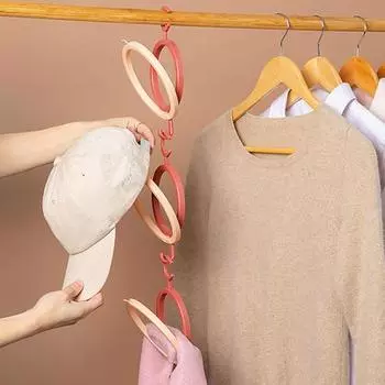 Компактная вешалка для шляп Держатель-вешалка Простая установка Организовать головные уборы Шарфы Сумки Полотенца Завязки для одежды Над дверью Настенный крючок для подвешивания белый
