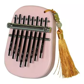 Компактное 8-клавишное калимба деревянное мини-пианино для большого пальца изысканный подарок для детей-новичков retro oval