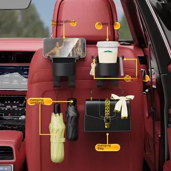 Компактное автокресло с многофункциональным крючком и подстаканником, ящик для хранения Seat hook cup holder