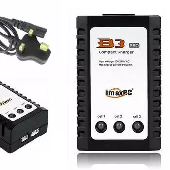 Компактное балансное зарядное устройство IMax B3, подходящее для 2S 3S 7,4 В 11,1 В LiPo аккумуляторов с британской вилкой B3 как