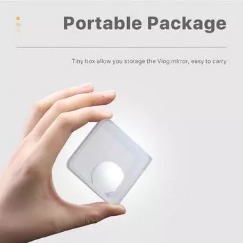Компактное клейкое зеркало для телефона с металлическими пластинами для селфи, совместимое с iPhone Samsung Photo серебряный