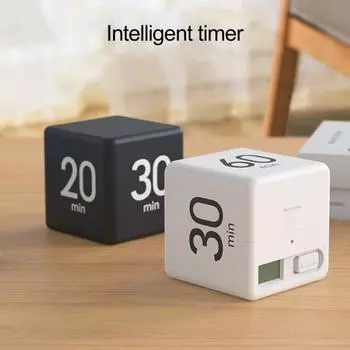 Компактное напоминание о таймере, громкое кольцо, полезное для студентов портативное напоминание о времени для учебы, будильник чёрный