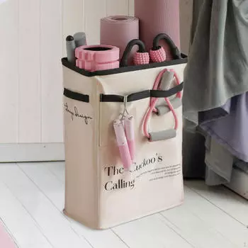 Компактное решение для хранения ковриков для йоги и оборудования для фитнеса жёлтый