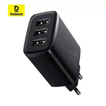 Компактное зарядное устройство Baseus 3U, 17 Вт, ЕС