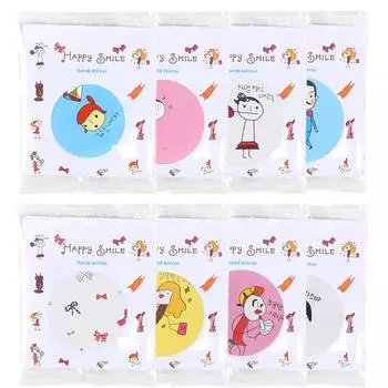 Компактное зеркало мультяшное мини-круглое переносное зеркало для туалетного столика на дни рождения, рождественские свадьбы, бумажный пакет