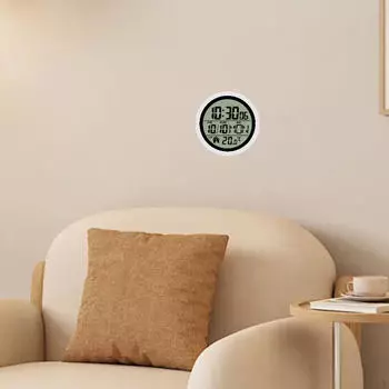 Компактные цифровые часы для душа, настенные для спальни и гостиной белый