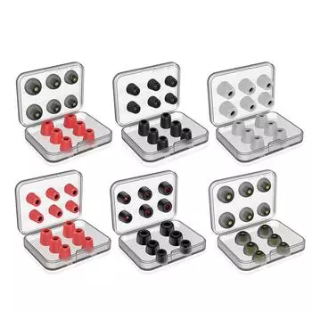 Компактные легкие амбушюры для замены, улучшенное восприятие музыки, наушники-вкладыши, амбушюры, подушечки для наушников Transparent Black