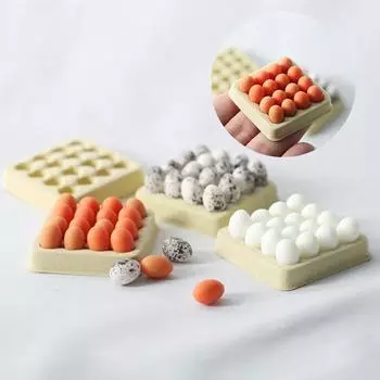 Компактные миниатюры кукольного домика своими руками Creative Fun 1:12 аксессуаров для лотков для яиц белый