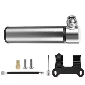 Компактные велосипедные воздушные насосы Легкий вес Долговечность Велосипедные насосы С эргономичным дизайном для велоспорта и спорта на открытом воздухе серебряный