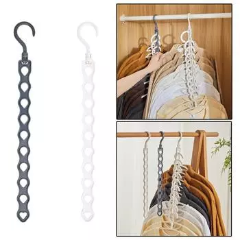Компактные вешалки Magic Hangers, прочный пластиковый держатель, тяжелый органайзер для одежды для общежитий, квартир, небольших шкафов, 1 шт. серый
