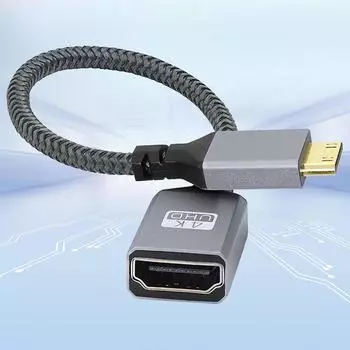 Компактный 20-сантиметровый мини-адаптер HDMI-совместимого кабеля с конструкцией 90 градусов, поддерживающий видеовыход 4K UHD для простого подключения Poland
