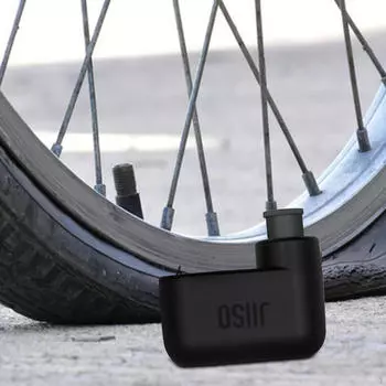 Компактный электрический насос для велосипедов и мотоциклов чёрный