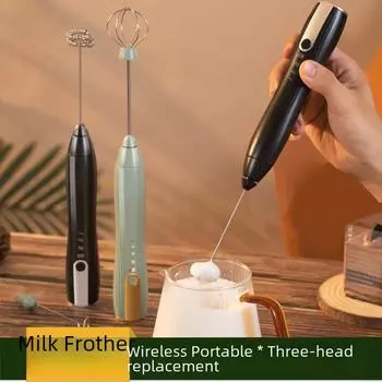 Компактный электрический вспениватель молока и яиц - ручной венчик и взбивалка для приготовления кремообразного кофе и однородных смесей
