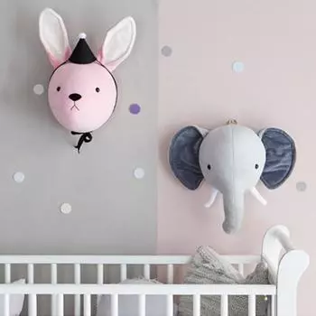 Компактный анти-капля в скандинавском стиле, милая детская игрушка для украшения стены в спальне, игрушка с украшением на стену Elephant