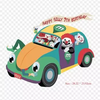 Компактный автомобильный мультяшный утюг с термопереносной печатью, виниловые нашивки, наклейки для одежды, аппликации «сделай сам», моющиеся нашивки