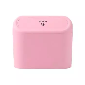 Компактный автомобильный мусорный бак ABS для легкой установки и снятия, квадратный ящик для хранения, универсальный органайзер белый