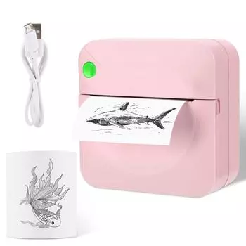 Компактный беспроводной Bluetooth-термопринтер для этикеток и фотографий