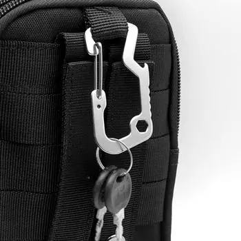 Компактный брелок для ключей, открывалка для бутылок, прочная нержавеющая сталь, открывалка для пива, удобная открывалка для бутылок для активного отдыха разноцветный