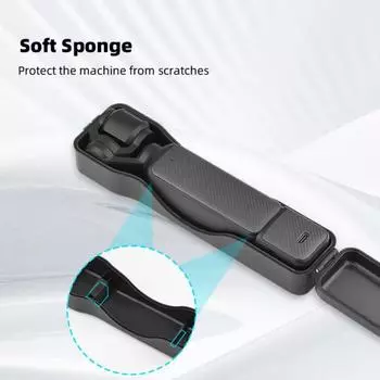 Компактный брызгозащищенный чехол для камеры для Osmo Pocket 3, устойчивый к царапинам чехол для камеры с защитой от падения чёрный