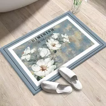 Компактный быстросохнущий противоскользящий коврик для ванной комнаты для туалета и пола 40x60 cm