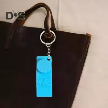 Компактный держатель для ключей, портативный ящик для хранения, компактный дизайн, удобный для переноски, небольшой безопасный держатель для ключей, декоративная сумка, подвеска белый