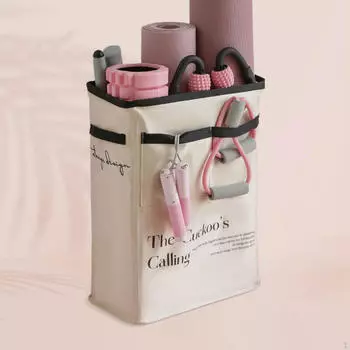 Компактный держатель для коврика для йоги и решение для хранения фитнес-аксессуаров в спортзале жёлтый