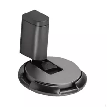 Компактный держатель дверного упора с присоской для удобства использования Black