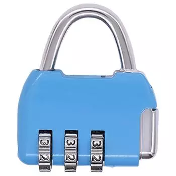 Компактный дорожный замок для рюкзака, багажа и сумок. Практичный замок для чемодана из цинкового сплава, устойчивый к царапинам. синий