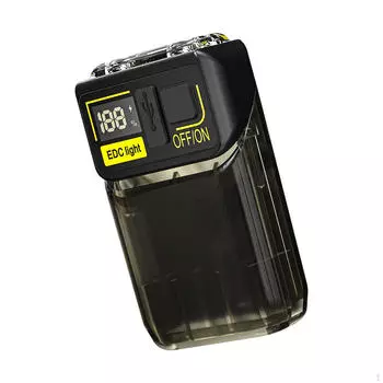 Компактный фонарик-брелок для приключений на природе чёрный