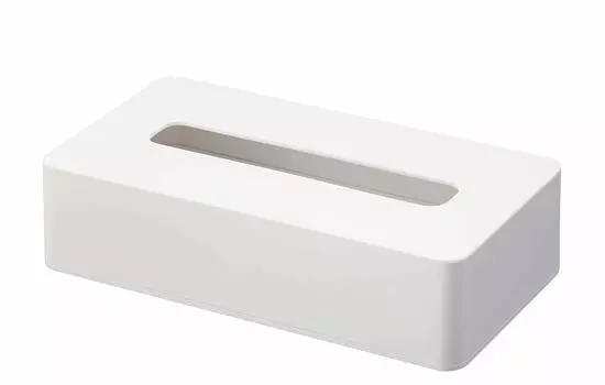 Компактный футляр для салфеток Yamazaki Jitsugyo 5092, белый, примерно Ш21,5 x Г11,5 x В5,5 см, башня, для мягких салфеток, можно хранить на стене