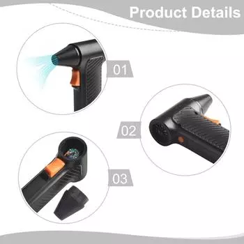 Компактный и легкий бесщеточный турбовентиляторный вентилятор со скоростью вращения 11000 об/мин для уборки