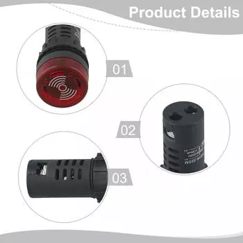 Компактный и простой в установке зуммер со вспышкой, световым сигналом, звуковым сигналом, световым сигналом AC/DC 24V