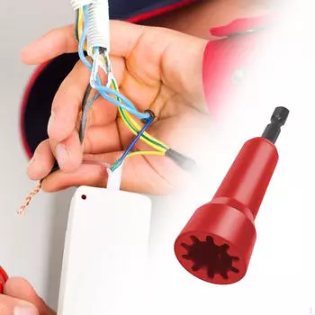 Компактный инструмент для скручивания проволоки с патроном 1/4 - эффективный аксессуар электрика для электродрелей чёрный