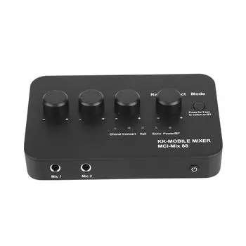 Компактный караоке-аудио-микшер AUX IN/OUT BT соединение для усилителя KTV Speaker -