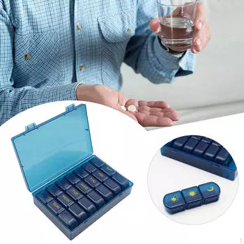 Компактный карманный контейнер для хранения еженедельной коробки для путешествий, домашнего использования, школьных и офисных поездок, старейшин и детей